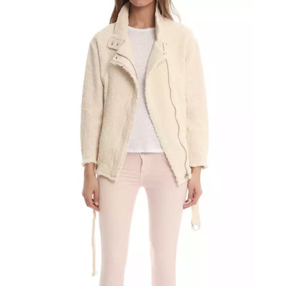 IRO Jackets & Blazers - IRO Cream Jacket Dorthea Tweed Moto Jacket
